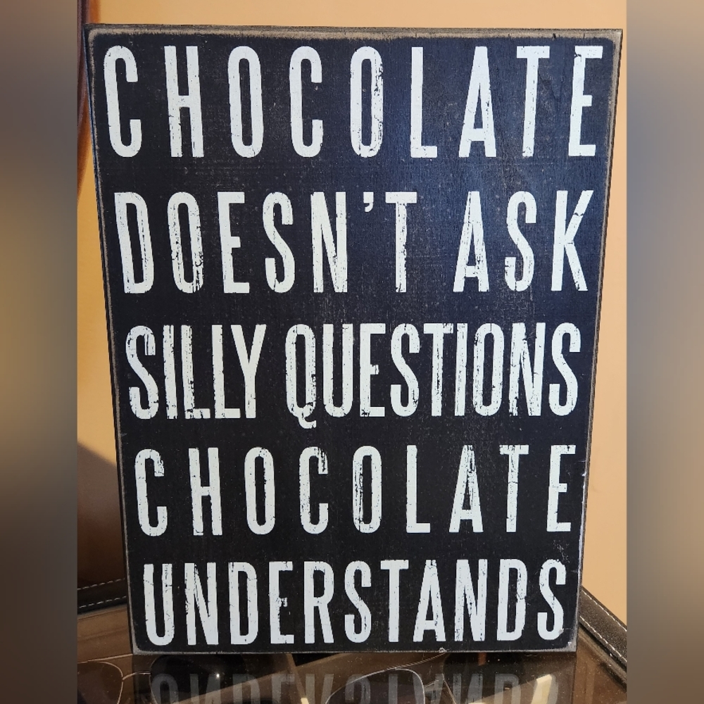 Rustic wood sign, light weight block